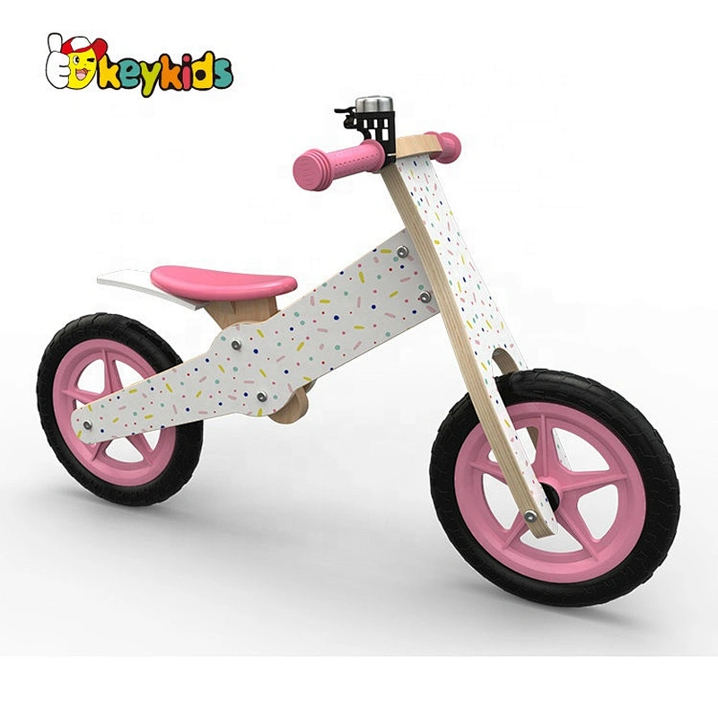 New design pink wooden girls balance bike for wholesale W16C277