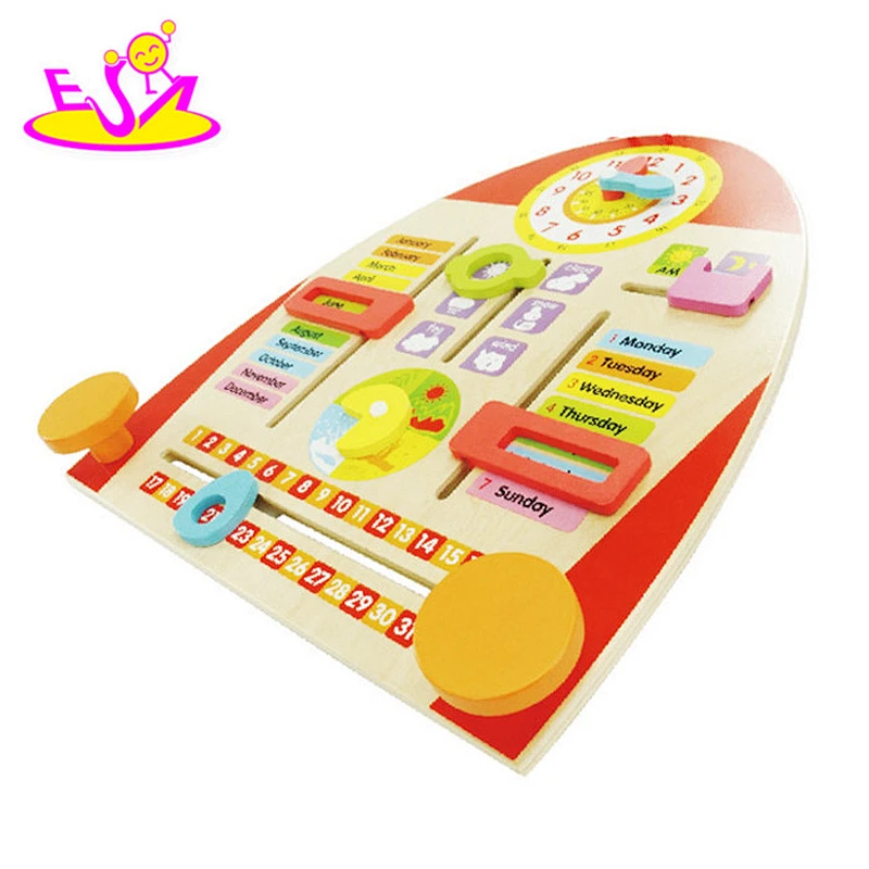 new fashion educational calendar wooden first toy for baby development W09F001