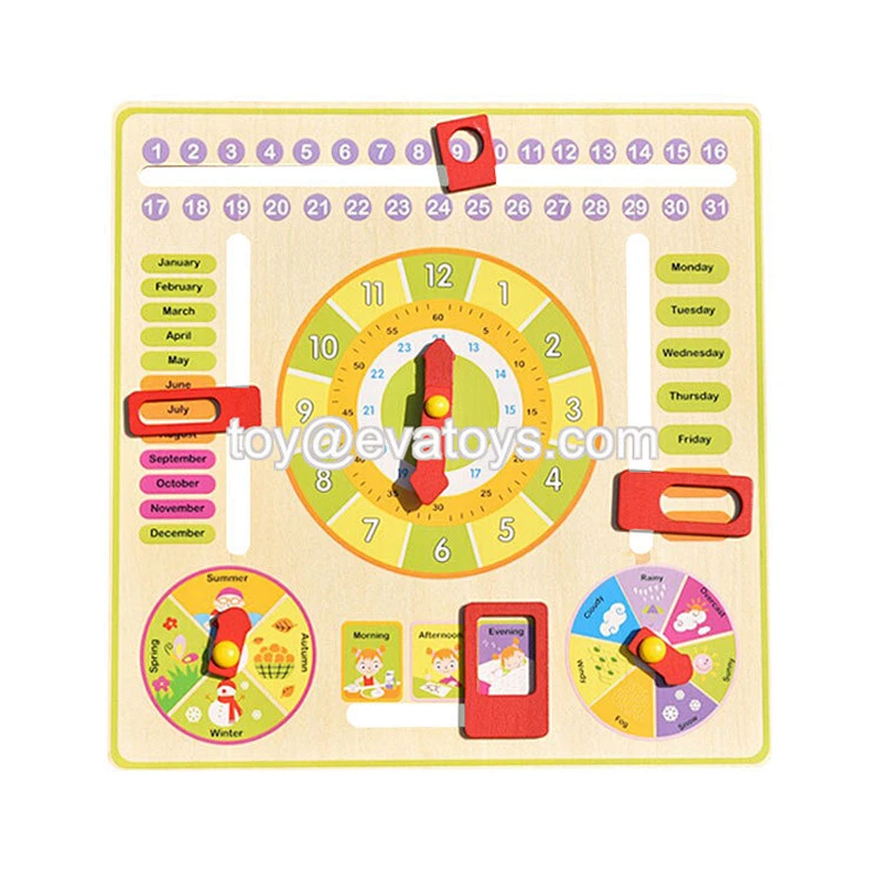 New arrival educational wooden my first calendar for kids W09F022