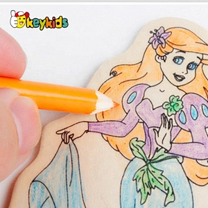 hottest educational wooden kids painting toys for wholesale W03A079
