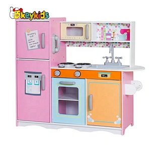 On sale kids cooking pretend wooden toys kitchen set for wholesale W10C569
