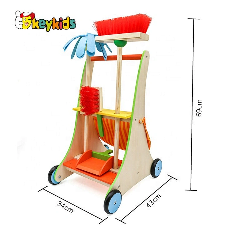 Childrens Wooden Tool Kit Broom Set Pretend Play W10D200