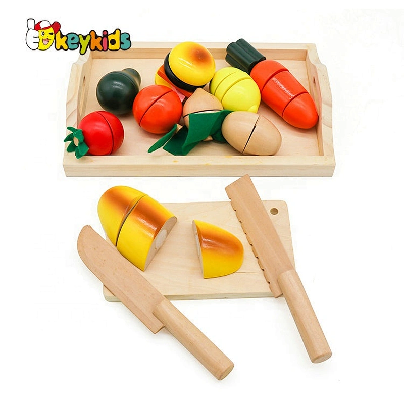 Kids Wooden Play Food Cutting Vegetable Toy For Kids W10B143