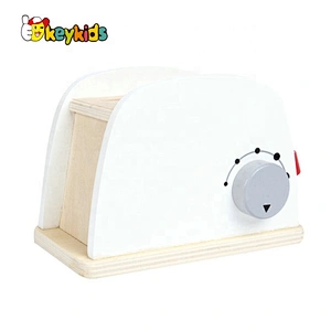 New arrival play toaster set wooden toy food set for kids W10D229