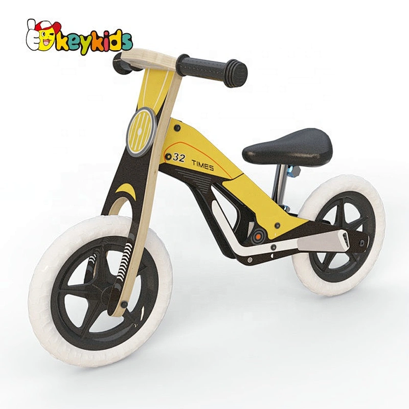 New design mini wooden yellow balance bike for kids W16C282