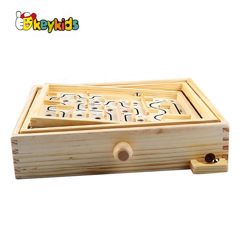 Hot selling educational wooden ball maze toy for kids W11H073