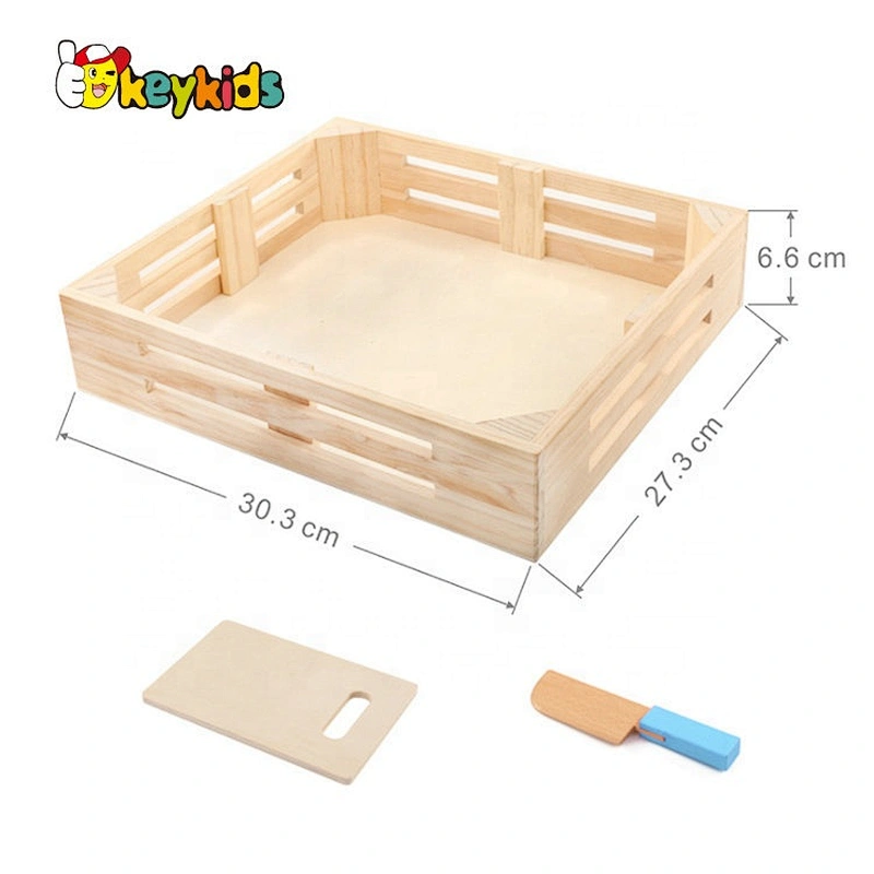 New hottest simulation pretend play wooden cutting fruit toy for kids W10B278
