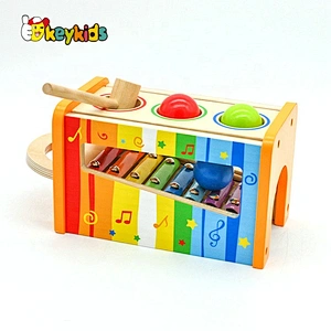 On Sale Wooden Musical Learning Toys Pound And Tap Bench With Xylophone W07C068