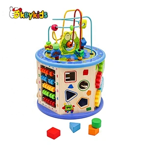 New arrival educational wooden infant activity cube for preschoolers W11B153D