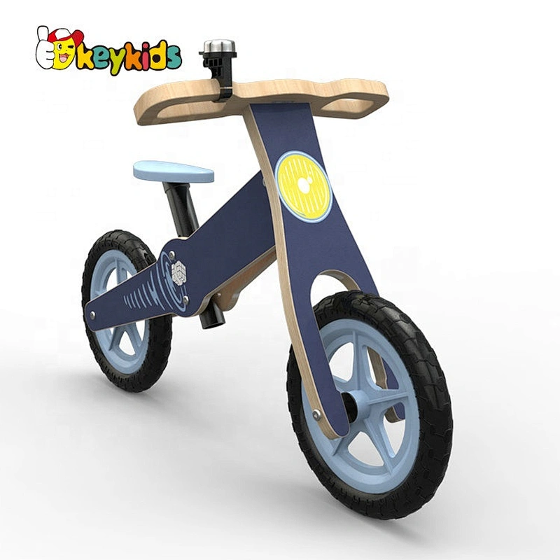 New design blue wooden my first balance bike for boys W16C280