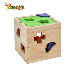 Customize Montessori wooden shape sorter toy for kids W12D230