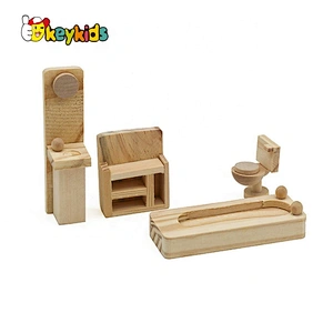 Pretend play diy wooden miniature doll furniture for kids W06B103