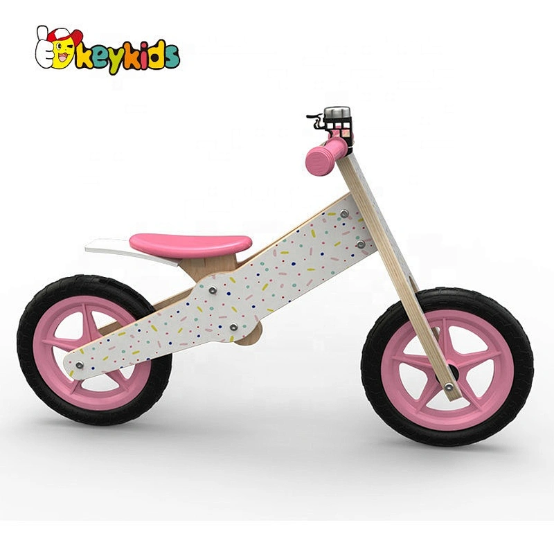 New design pink wooden girls balance bike for wholesale W16C277
