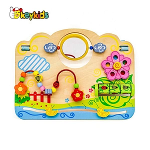 New hottest early education busy board wooden toddler activity board for baby diy W12D082