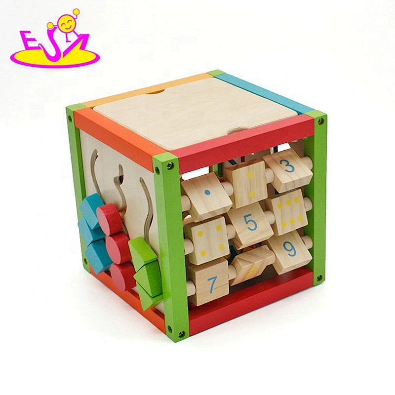 Baby Wooden Montessori Activity Cube For Wholesale W11B084