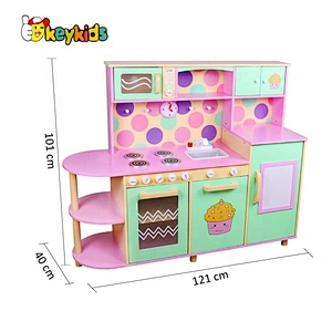New design large kitchen wooden kids cooking toys for pretend play W10C283