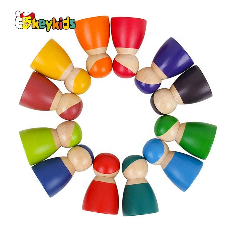wholesale mini wooden peg people with customize W06D131