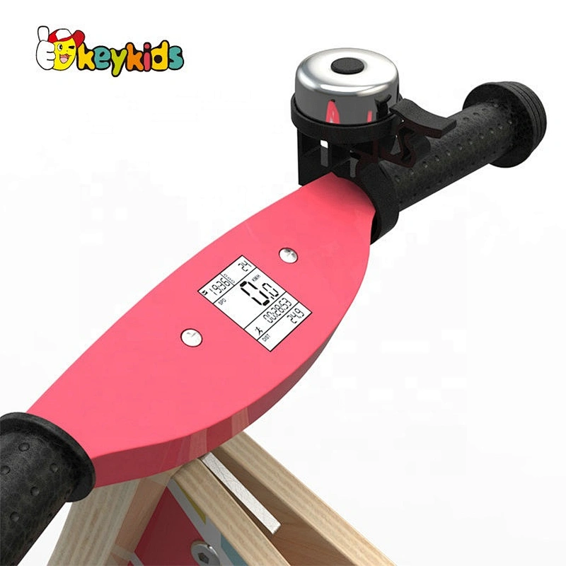 New design girls pink wooden toy bike for wholesale W16C275
