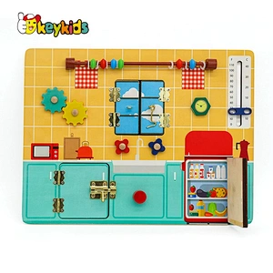 New design activity play wooden baby sensory board for education W12D112