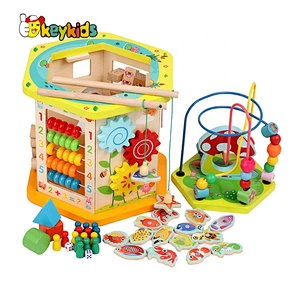 Kindergarten educational mini wooden gear toys for toddlers W14K058