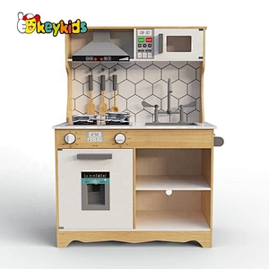Wooden Kitchen Set With Electronic Kitchen, Interactive Range Hood, Stove And Ice Maker W10C515