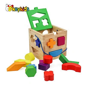 New Educational Kids Wooden Montessori Activity Cube W12D204