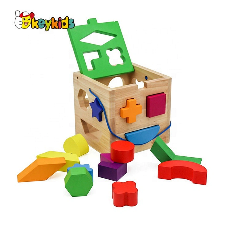 New Educational Kids Wooden Montessori Activity Cube W12D204