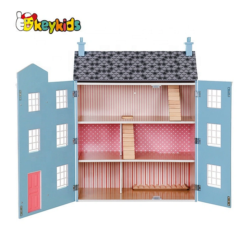 New hottest pink wooden georgian dolls house kits for children W06A420