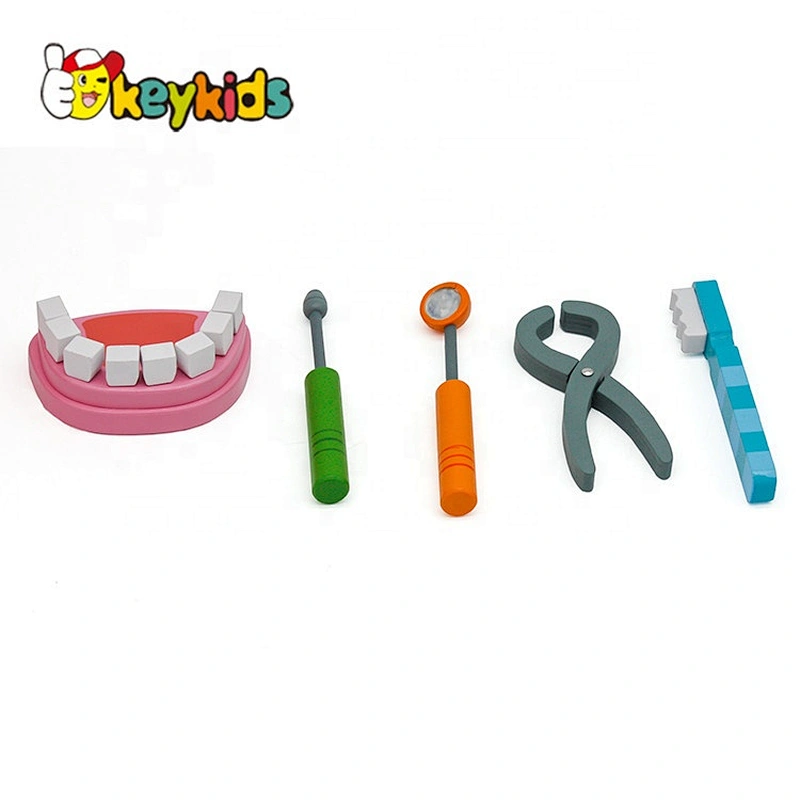 Wholesale cheap kids wooden toy doctor kit for preschool W10D012