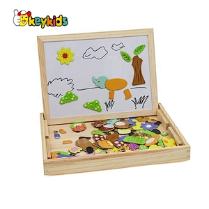 Multi-function Magnetic Wooden easel blackboard,Children non-toxic wooden blackboard,Wooden Double Sides Blackboard W12B060