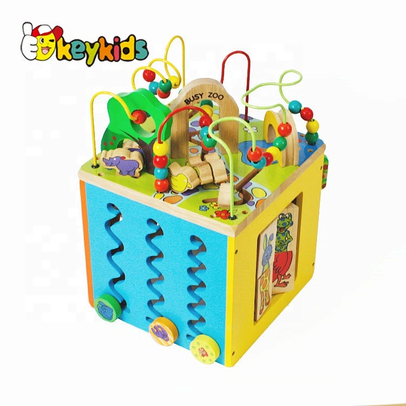 Kids Wooden Busy Cube For Creativity W12D048B