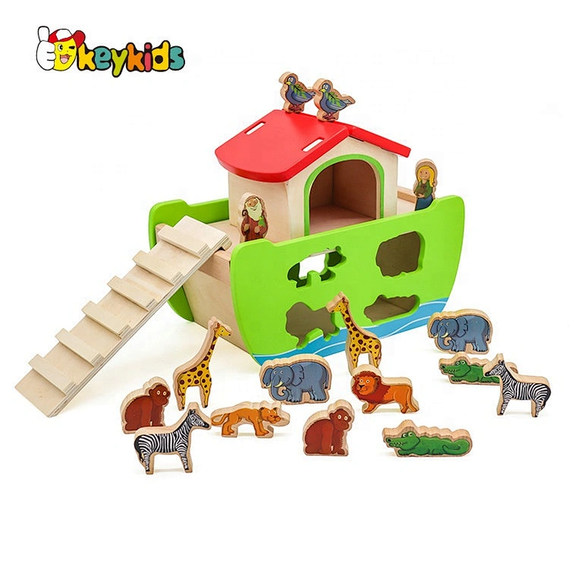 New hottest attractive wooden noah's ark toy for kids Christmas toy W12D078