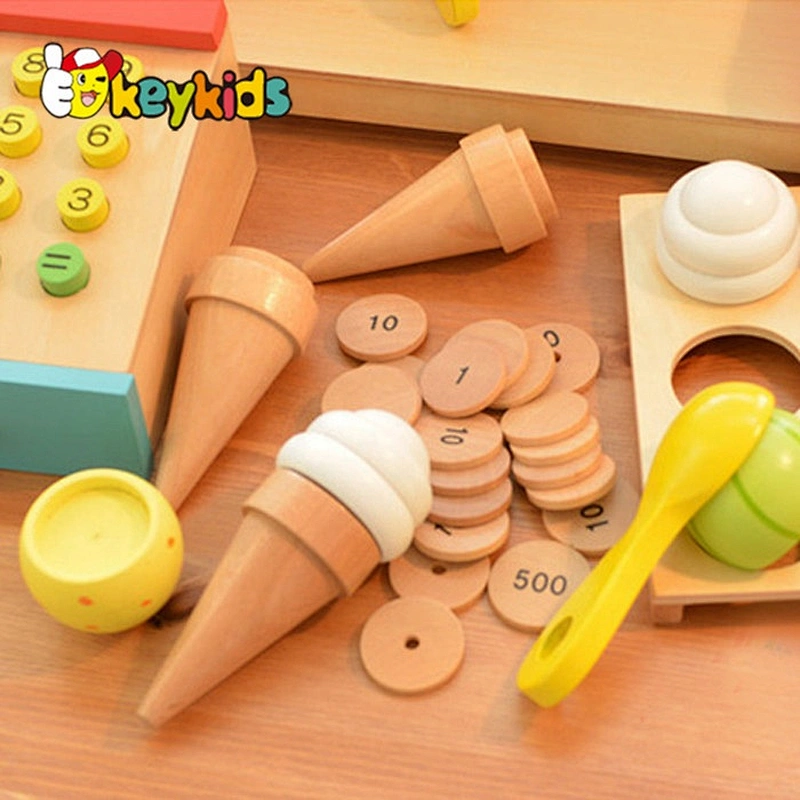 newest role play kids wooden ice cream shop toy W10A022