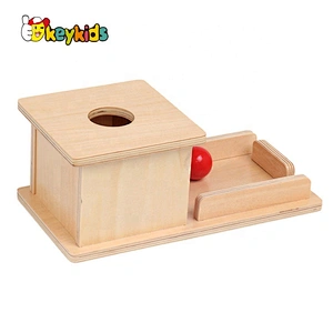 New fashion Montessori wooden object permanence box with tray W12F083B