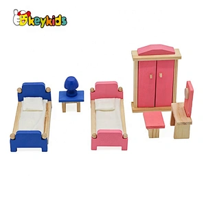 Pretend play diy wooden miniature doll furniture for kids W06B103
