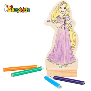hottest educational wooden kids painting toys for wholesale W03A079