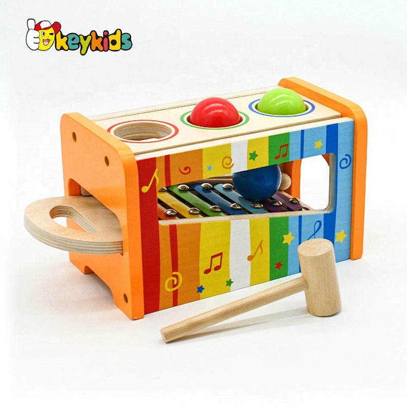 On Sale Wooden Musical Learning Toys Pound And Tap Bench With Xylophone W07C068