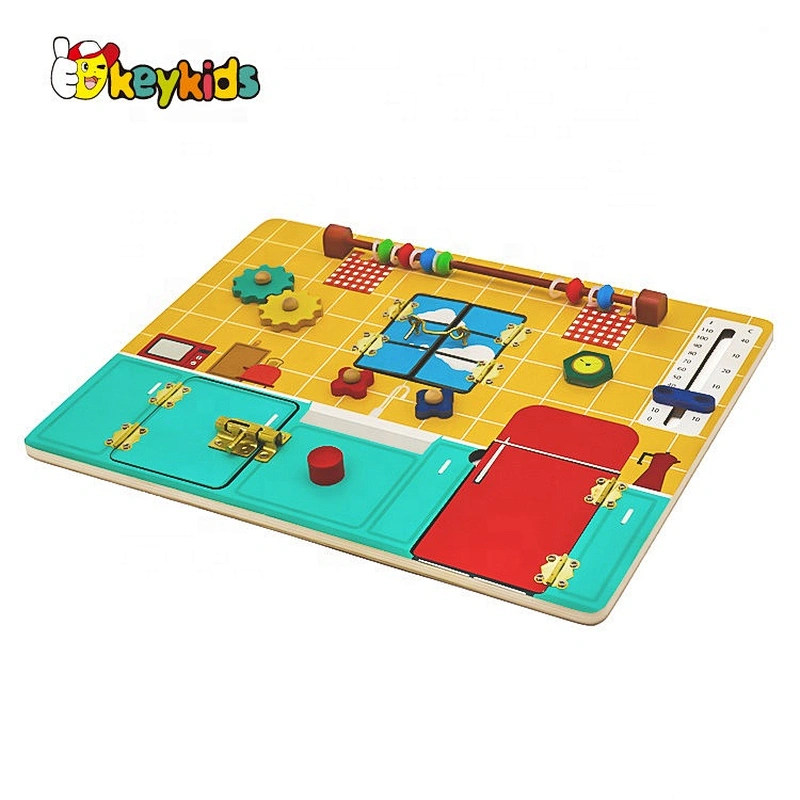 New design activity play wooden baby sensory board for education W12D112