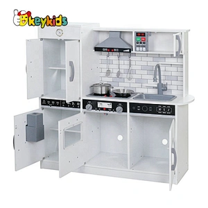 New design children wooden white kitchen toy with sound W10C493G