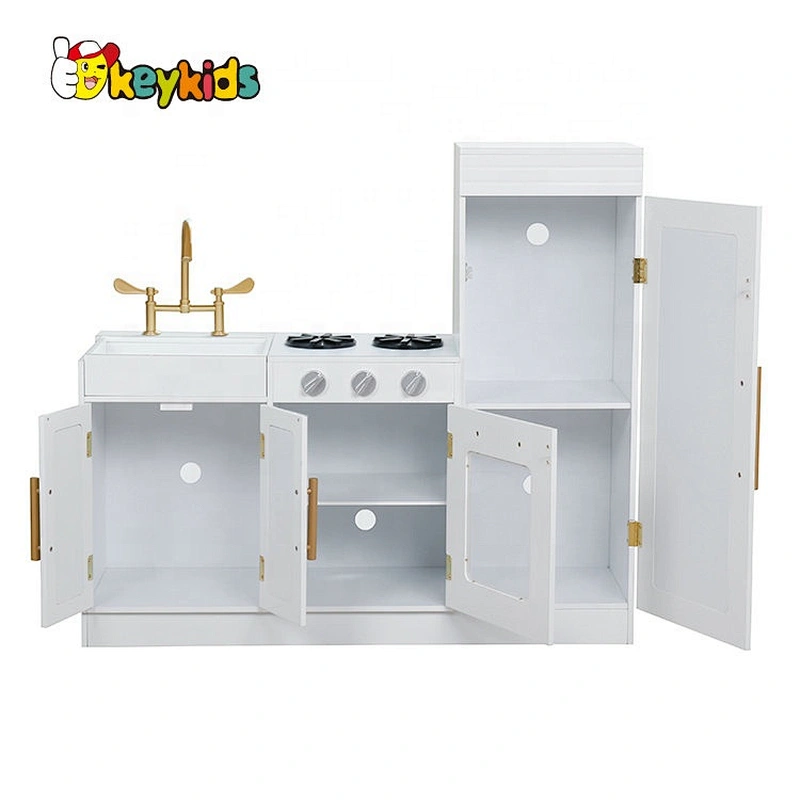 On sale white wooden kitchen toy set for kids W10C479B