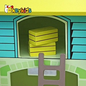 new design kids wooden toy farm buildings for preschoolers W06A167
