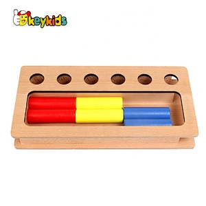 High quality kids preschool wooden montessori curriculum with knob W12F102