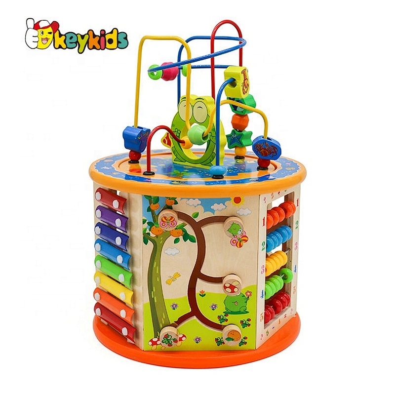 New arrival educational wooden kids activity cube with xylophone W11B153C