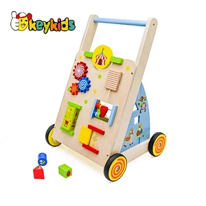 Top fashion multi-function wooden baby push walker with customize W16E143