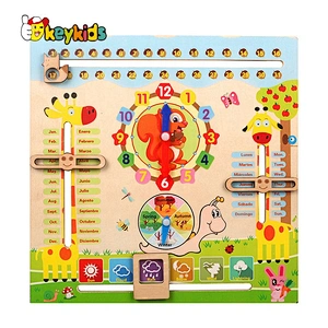 New arrival educational wooden my first calendar for kids W09F022