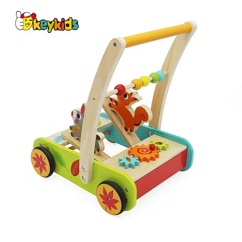 wholesale activity play wooden baby walker car for children W16E154