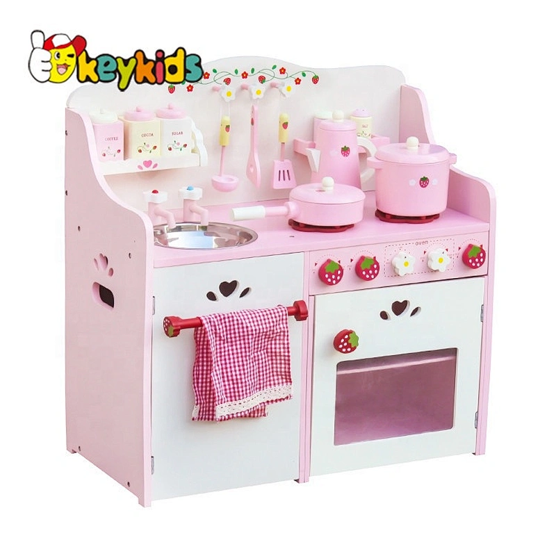 Stock wooden kitchen toy for kids,strawberry wooden toy kitchen set toy for children WJ279058