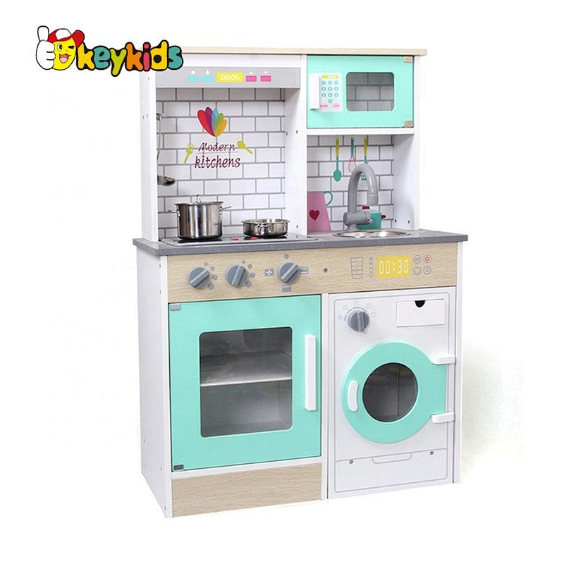 New released kids wooden toy kitchen with washer W10C576