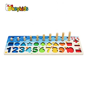 Customize educational wooden shape learning board for kids W12D226
