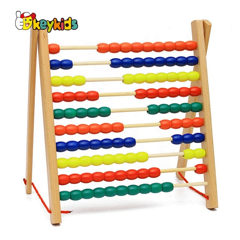 Handmade montessori learning wooden abacus for kids W12F108